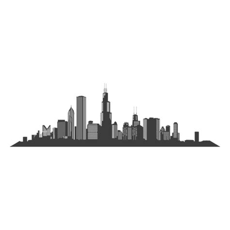 Chicago Las Vegas Skyline Silhouette - city silhouette png download ...