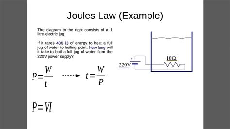 Joule's Law Example 1 (heating water) - YouTube