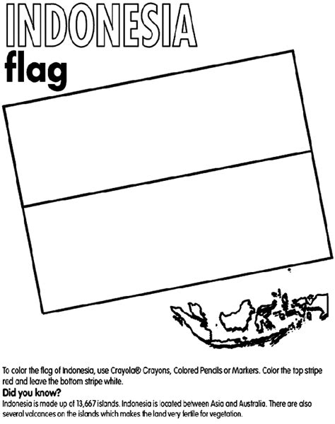 Indonesia on crayola.com | Flag coloring pages, Indonesia flag, Sponsored child