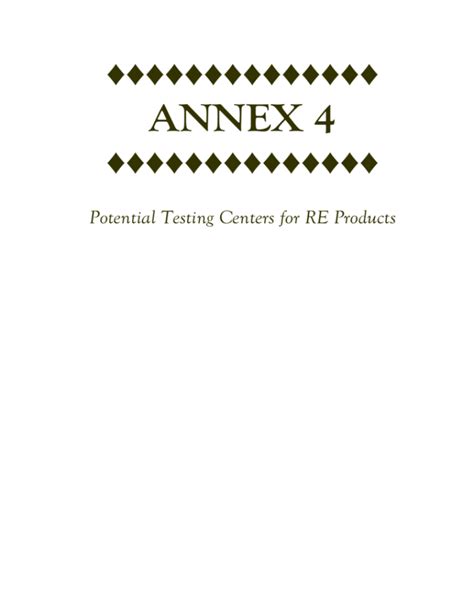 Annex 4 - Testing Centers