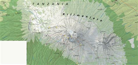 Mount Kilimanjaro Map, Google, Satellite, 3D and all Kilimanjaro route maps