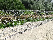 Razor Wire Fence Installation Assembly, Example and Picture