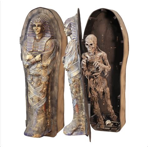 MUM104LR- Mummy Prop Opens Upright Coffin ⋆ The ScareFactory