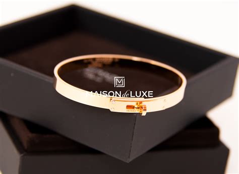 Hermes Rose Gold 4 Diamonds Kelly Bracelet ST – MAISON de LUXE