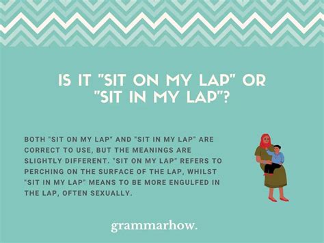 "Sit On My Lap" or "Sit In My Lap" - Difference Explained