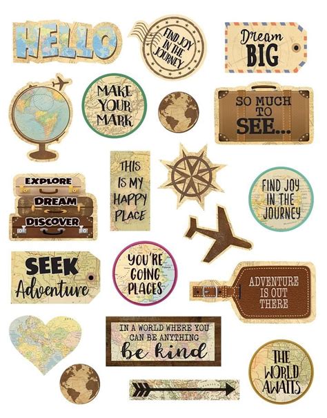 Travel the Map Stickers