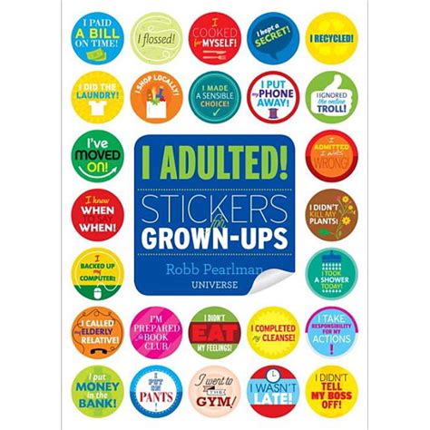 I Adulted! : Stickers for Grown-Ups (Paperback) - Walmart.com - Walmart.com