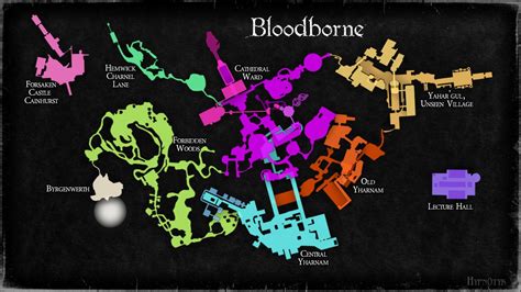 Map of Yharnam : bloodborne