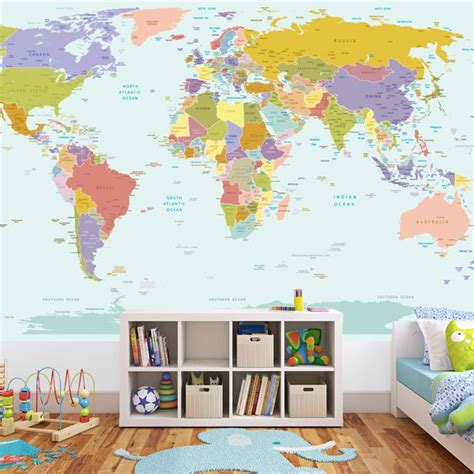 Wall Map For Kids Room - Wall Design Ideas