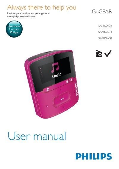 Philips GoGEAR MP3 player - User manual - ENG