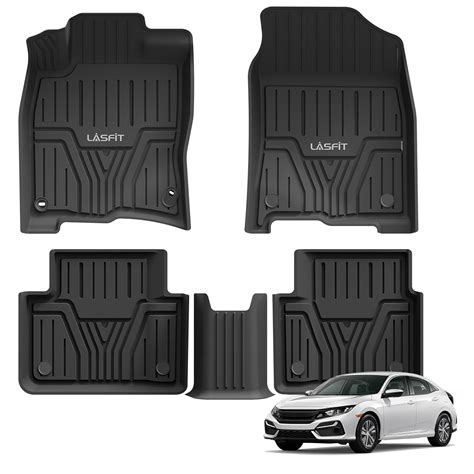 LASFIT LINERS Honda Civic 2016-2021 Custom Fit Floor Mats TPE Car ...