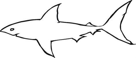 Great White Shark Outline coloring page | Super Coloring | Shark ...