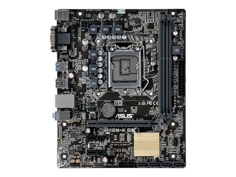 ASUS H110M-K D3 - Motherboard - micro ATX - LGA1151 Socket - H110 - USB 3.0 - Gigabit LAN ...