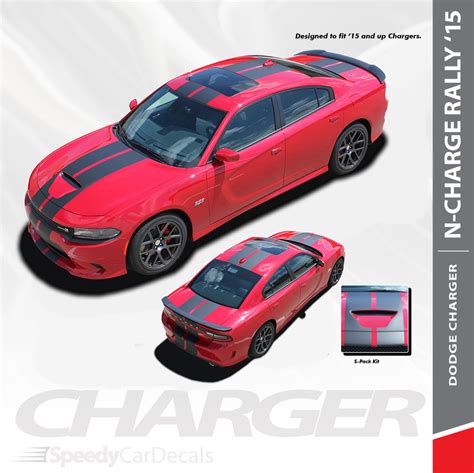 C STRIPE | 2015-2022 2023 Dodge Charger RT Decals Hood & Side 3M Premium Auto Striping ...