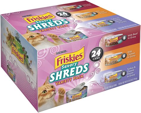 Friskies Savory Shreds Variety Pack Cat Food 24-5.5 oz. Cans