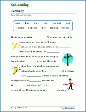 Static Electricity For Kids Worksheets