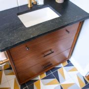 Turning a Mid-Century Modern Dresser into a Bathroom Vanity - Pretty ...