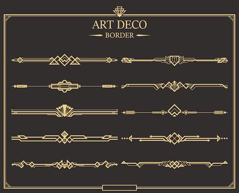 Premium Vector | Art deco border