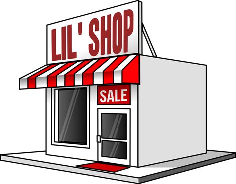 Clipart - Little Shop - with sign fixed