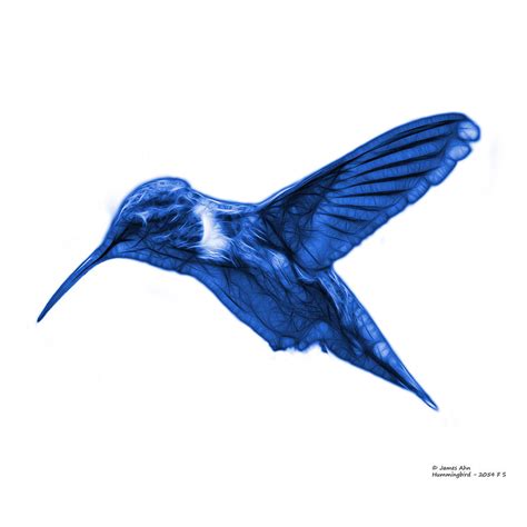 Blue Hummingbird - 2054 F S Digital Art by James Ahn