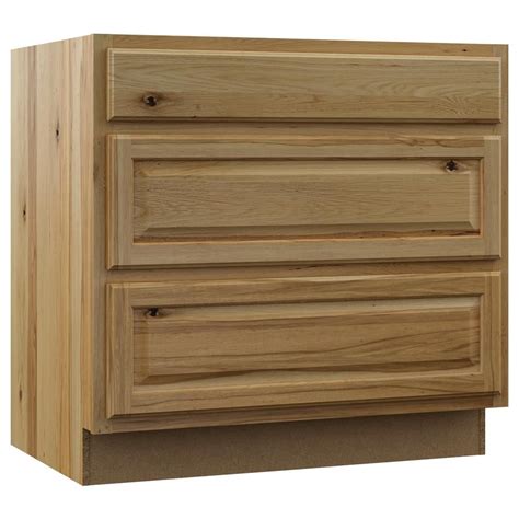 Hampton Bay Hampton Assembled 36x34.5x23.75 in. Pots and Pans Drawer Base Kitchen Cabinet in ...