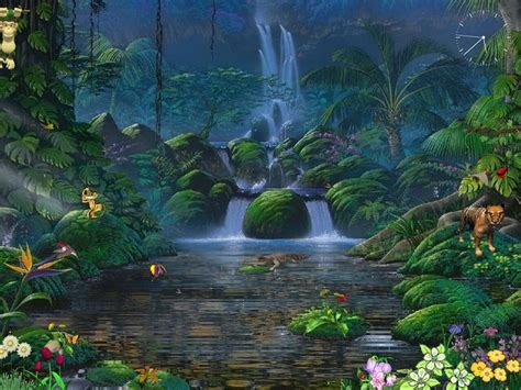 3D Moving Waterfall Sounds Desktop Backgrounds | ... Animated ...