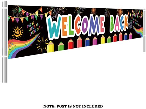 Buy Large Welcome Back Banner, Classroom Pennants, First Day of School ...