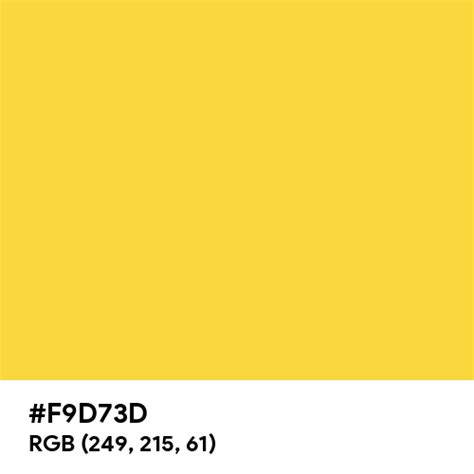 Spanish Yellow color hex code is #F9D73D