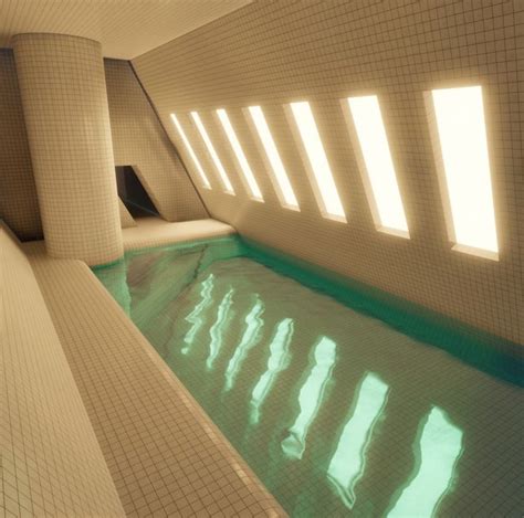 Liminal pool attempt 3 (by phipsyx) | Pool rooms, Aesthetic rooms, Dream pools