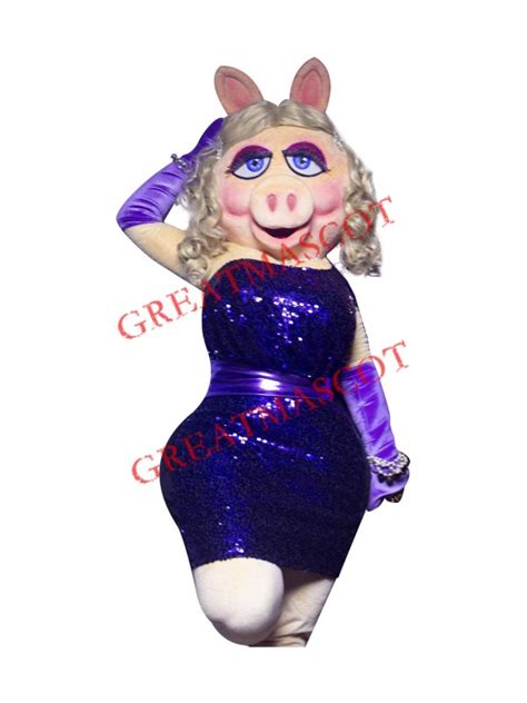 Muppet Piggy's New Sequins Dress Mascot Costume