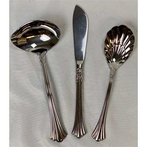 Reed & Barton 1800 Stainless Steel Luxury Flatware - Set of 47 | Chairish