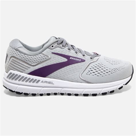 Brooks Women's Ariel 20 Grey & Purple | Laurie's Shoes