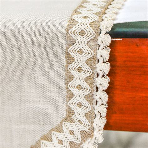 Beige Linen Decorative Table Runner, Timeless Linen Loom – The HomeCentric
