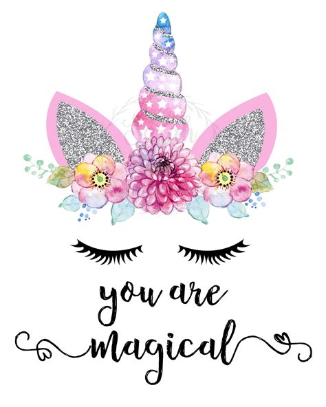 Printable Wall Art You Are Magical Print Home Decor Unicorn Instant ...