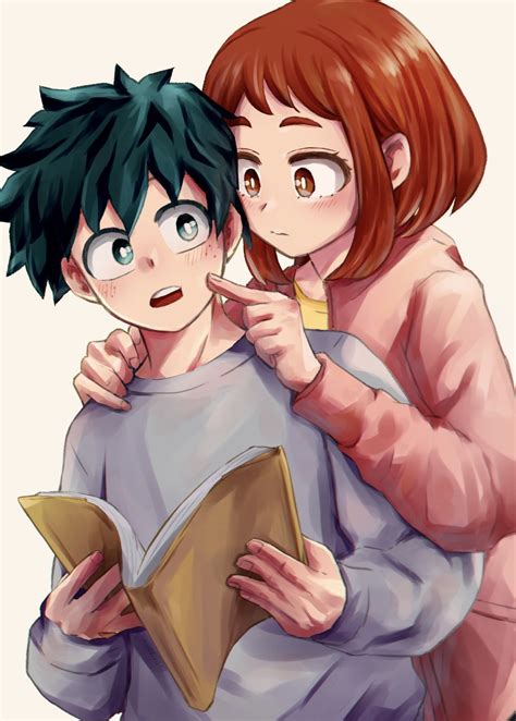 midoriya izuku and uraraka ochako (boku no hero academia) drawn by ...