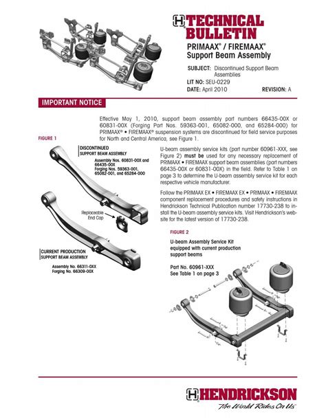 Hendrickson Primaax Suspension Technical Bulletin