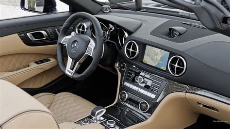 Black Mercedes-Benz vehicle interior, Mercedes SL 65 AMG, car, car ...