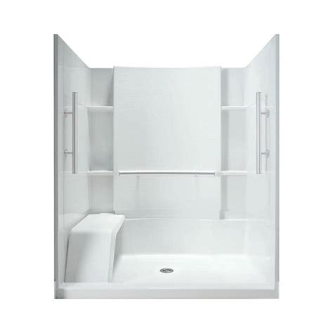 Sterling Accord White 4-Piece Alcove Shower Kit (Common: 36-in x 60-in ...