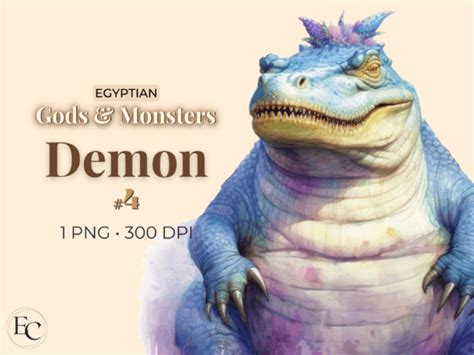 Ancient Egyptian Monster Demon Clipart Graphic by Esch Creative ...