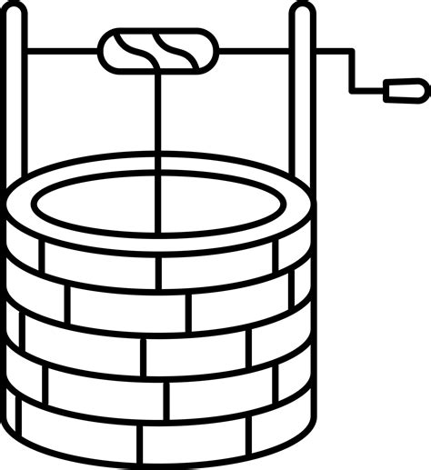 Water Well Icon Or Symbol In Linear Style. 24144562 Vector Art at Vecteezy