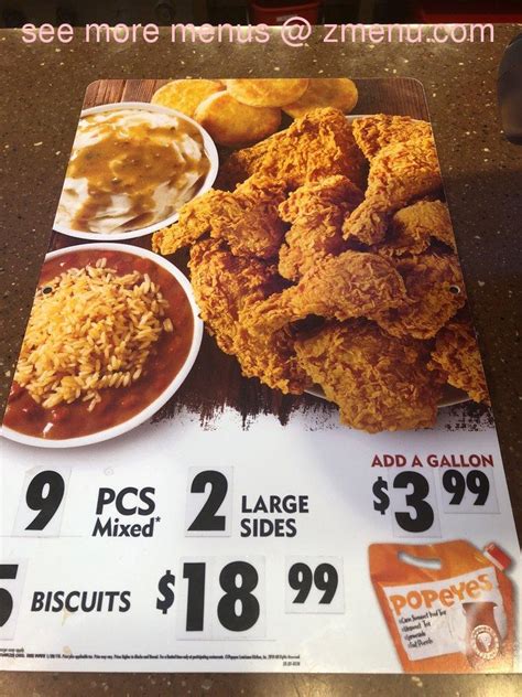 Menu at Popeyes Louisiana Kitchen fast food, Walker