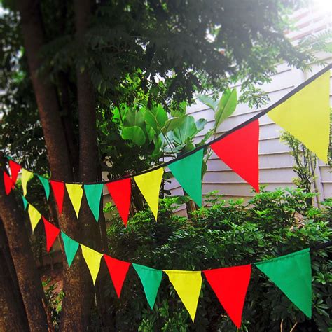 rasta party decorations - Google Search Pennant Garland, Party Bunting, Pennant Flags, First ...