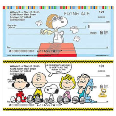 Snoopy & Peanuts Personal Checks - CollectPeanuts.com