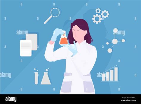 Female scientist illustration Vector illustration Stock Vector Image ...