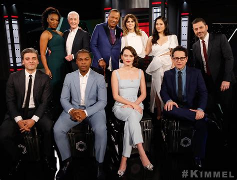 cast of star wars: the rise of skywalker on jimmy kimmel; december 16 ...