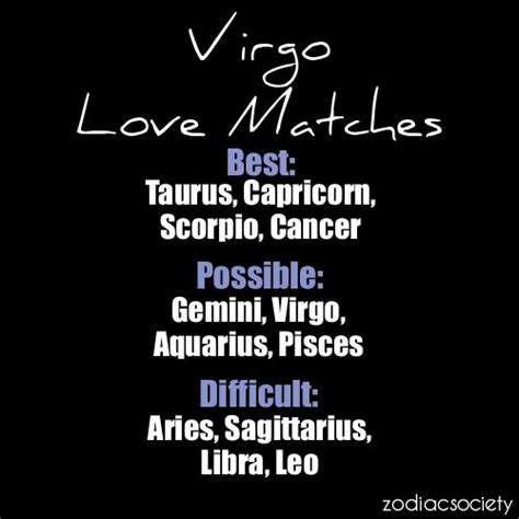 Best love matches for a virgo. | Virgo love, Virgo love horoscope ...