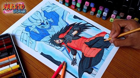 Drawing Madara Uchiha with Perfect Susanoo #naruto #animeart #drawinganime | Madara uchiha ...