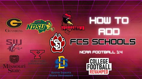 How to Add FCS Schools in NCAA 14 (College Football Revamped V21) - YouTube