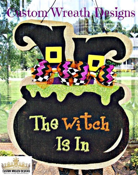 The Witch is in Door Hanger Witch Door Hanger Fall Decor | Etsy | Door ...