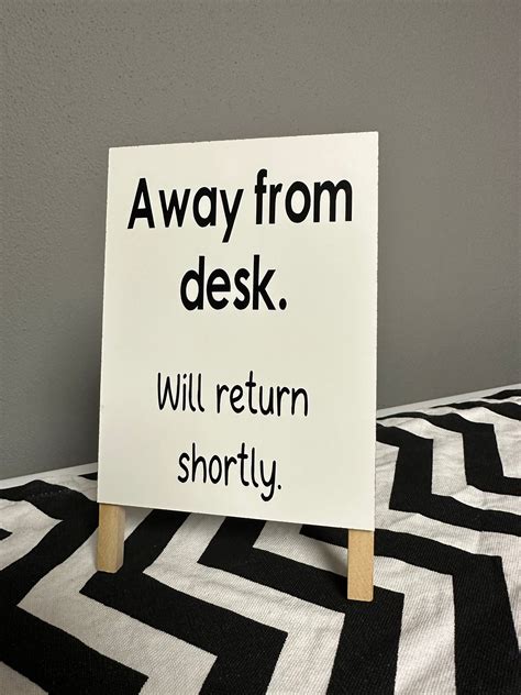 Away From Desk Office Sign - Etsy